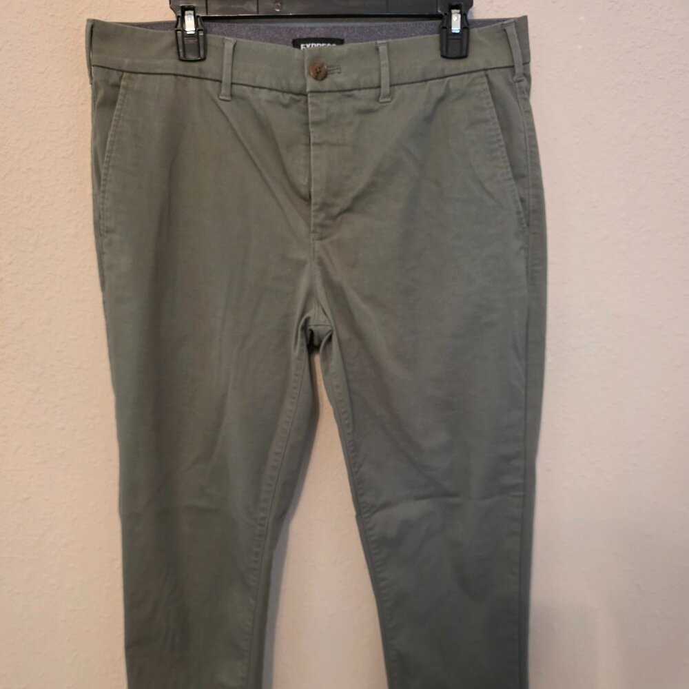 Express Men's olive colored pants, size 33x32
